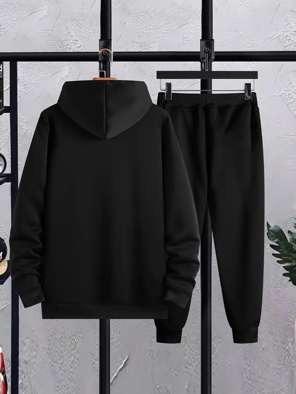 Men’s printed Fleece Hoodie Track suit 2 pcs set