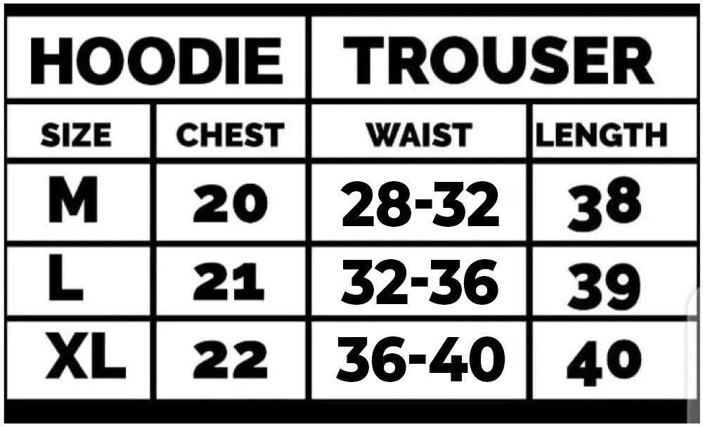 Men’s printed Fleece Hoodie Track suit 2 pcs set