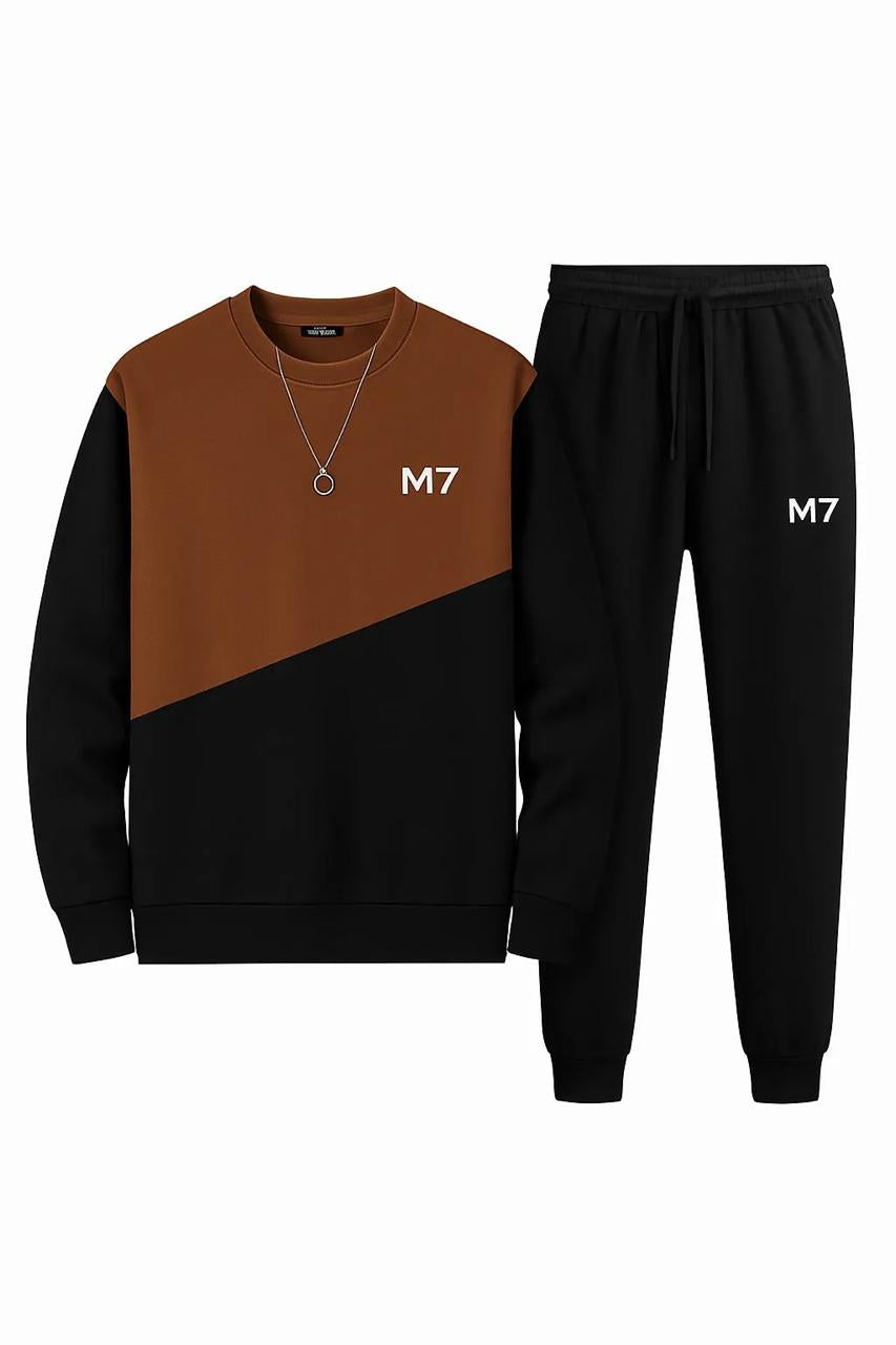 2 pcs men’s fleece printed Tracksuit